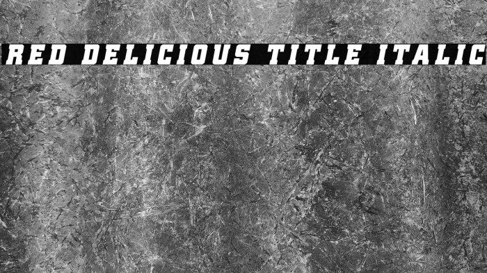 Red Delicious Title Italic Example 3