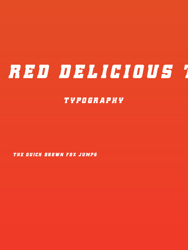 Red Delicious Title Italic Poster