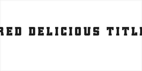 Red Delicious Title Logo