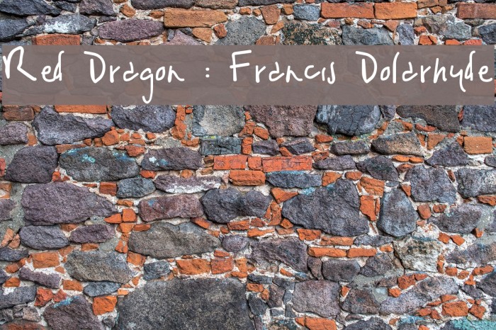 Red Dragon : Francis Dolarhyde Schriftart examples