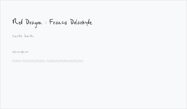 Red Dragon : Francis Dolarhyde Business Card