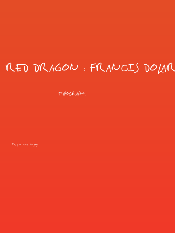 Red Dragon : Francis Dolarhyde Poster
