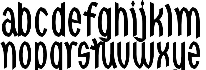Red Dragons Font LOWERCASE