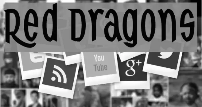 Red Dragons Schriftart examples