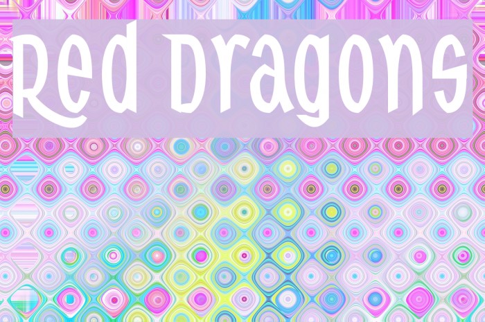 Red Dragons Schriftart examples