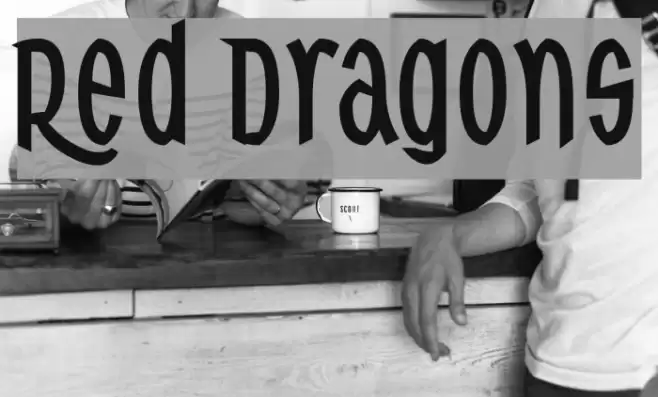 Red Dragons Schriftart examples