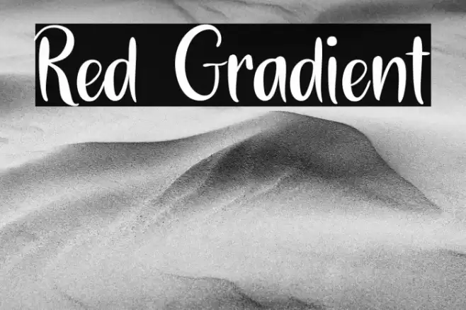 Red Gradient Caratteri examples