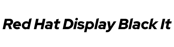 Red Hat Display Black It Font