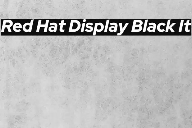 Red Hat Display Black It Font examples