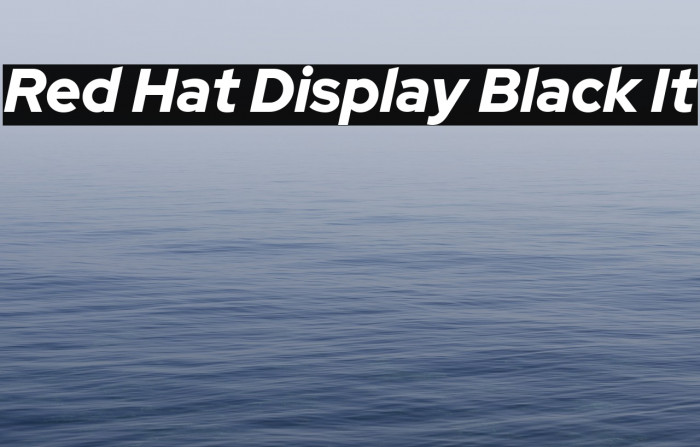 Red Hat Display Black It Font examples