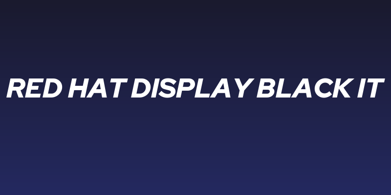 Red Hat Display Black It Social Header