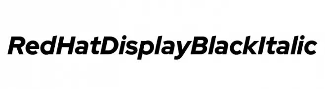 Red Hat Display Black Italic  font caratteri gratis