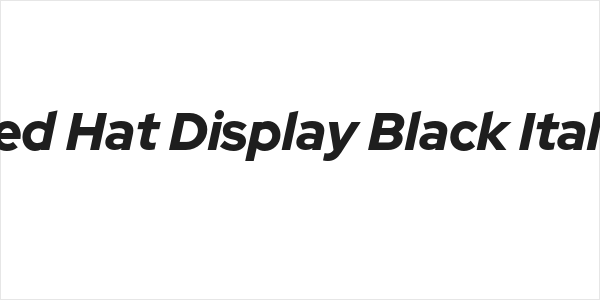 Red Hat Display Black Italic Logo