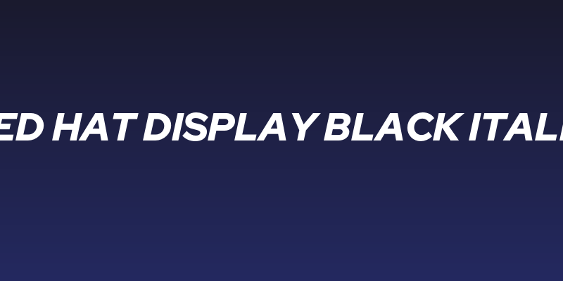 Red Hat Display Black Italic Social Header