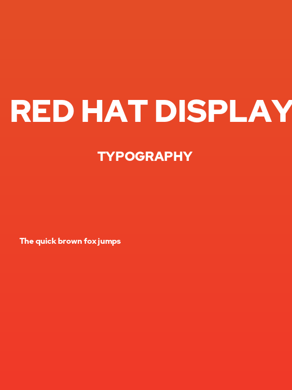 Red Hat Display Black Poster