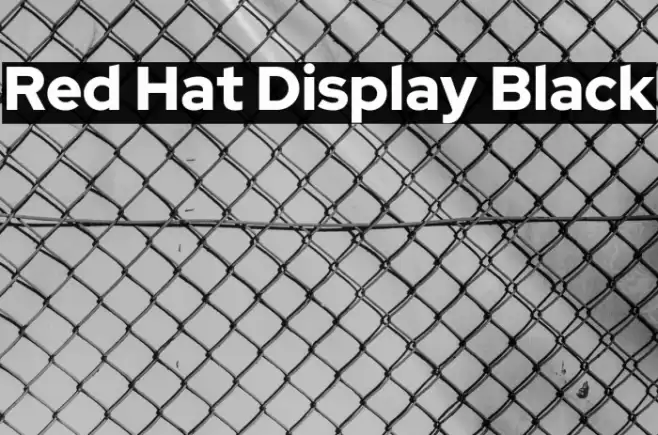 Red Hat Display Black Font examples
