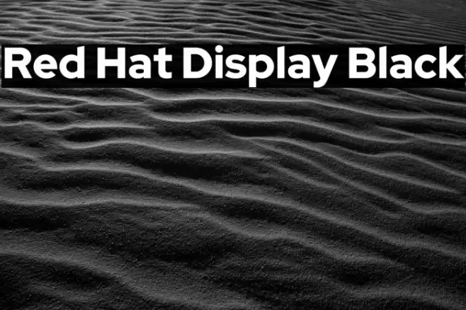 Red Hat Display Black Font examples