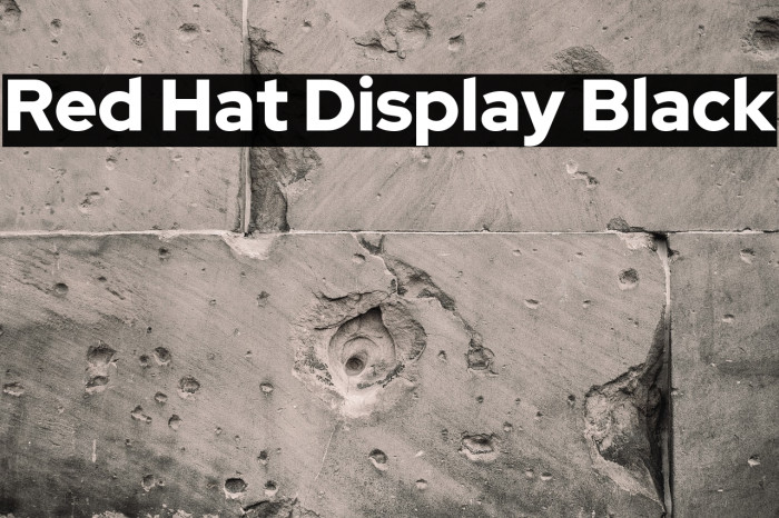 Red Hat Display Black Font examples