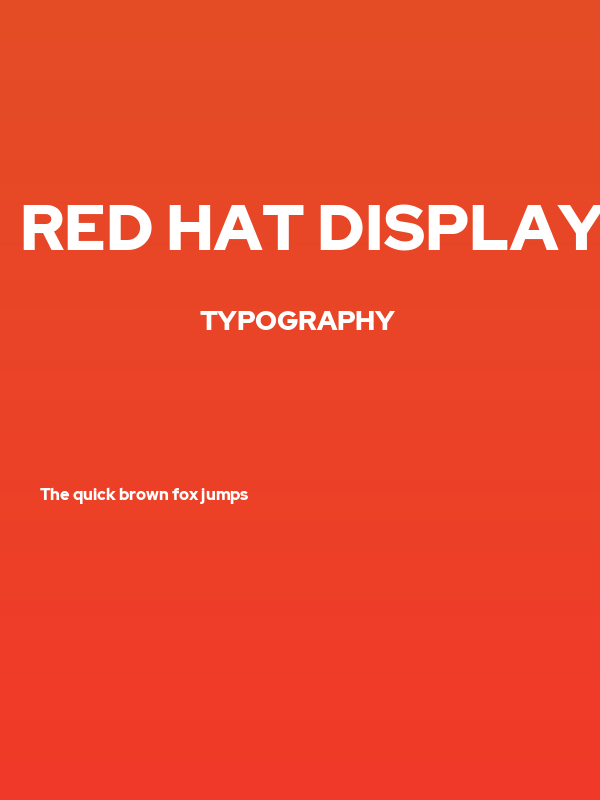 Red Hat Display Black Poster