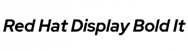 Red Hat Display Bold It  フリーフォントのダウンロード