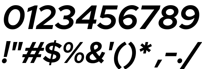Red Hat Display Bold It Font OTHER CHARS