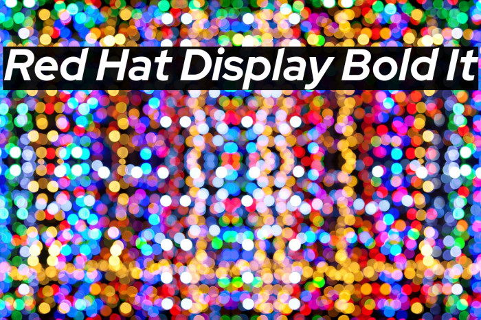 Red Hat Display Bold It Font examples