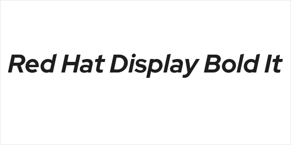 Red Hat Display Bold It Logo