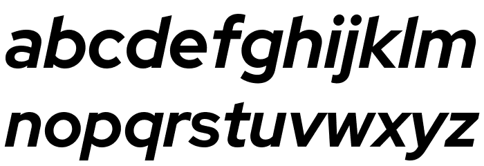 Red Hat Display Bold It Font LOWERCASE