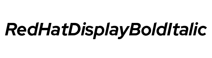 Red Hat Display Bold Italic  免费字体下载