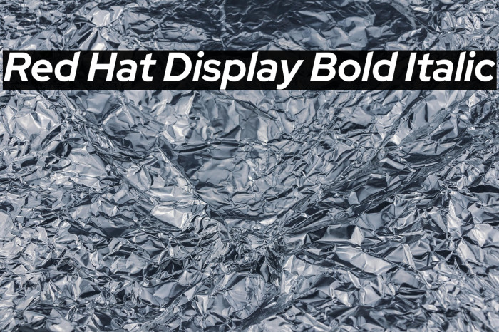 Red Hat Display Bold Italic Example 1