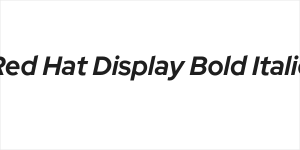 Red Hat Display Bold Italic Logo
