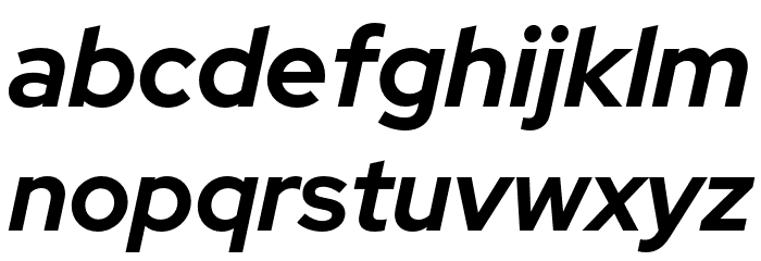 Red Hat Display Bold Italic Font LOWERCASE
