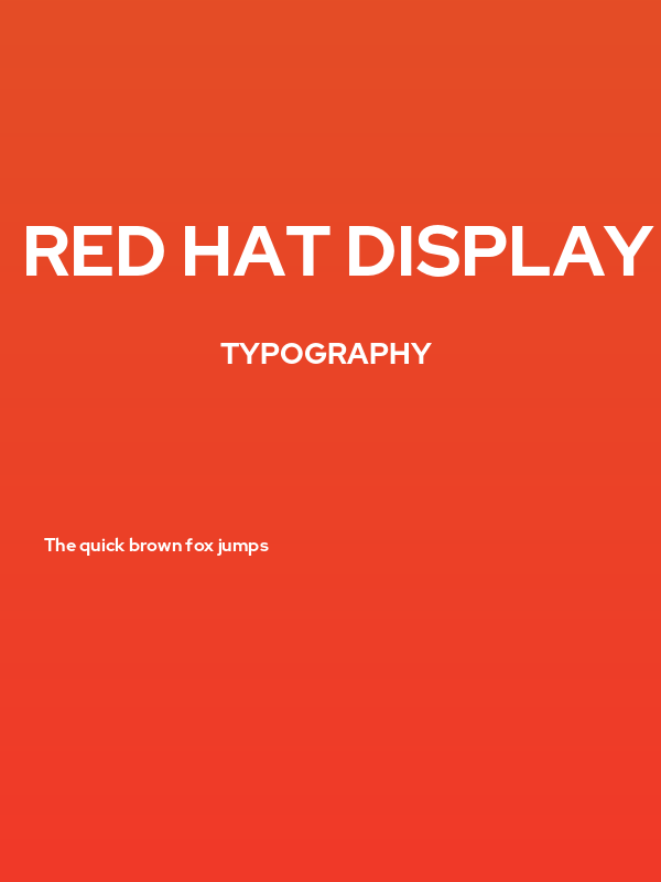 Red Hat Display Bold Poster