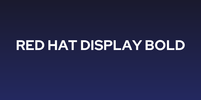Red Hat Display Bold Social Header