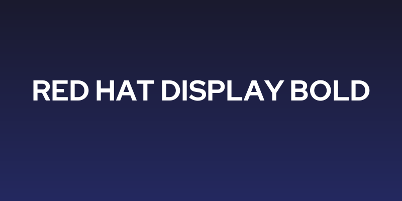 Red Hat Display Bold Social Header