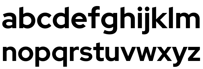 Red Hat Display Bold Font LOWERCASE