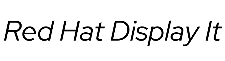 Red Hat Display It Font