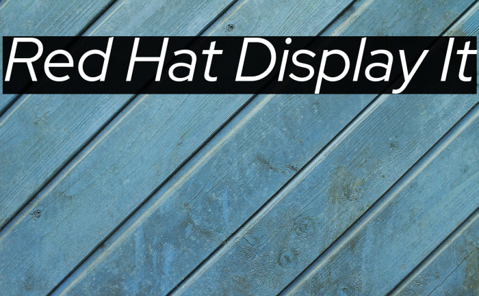 Red Hat Display It Font examples