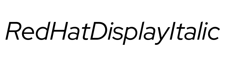 Red Hat Display Italic  नि: शुल्क फ़ॉन्ट्स डाउनलोड