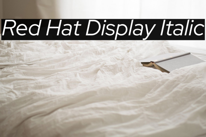 Red Hat Display Italic Example 3