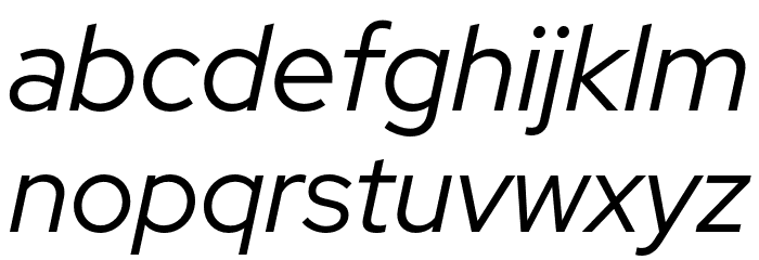 Red Hat Display Italic Font LOWERCASE