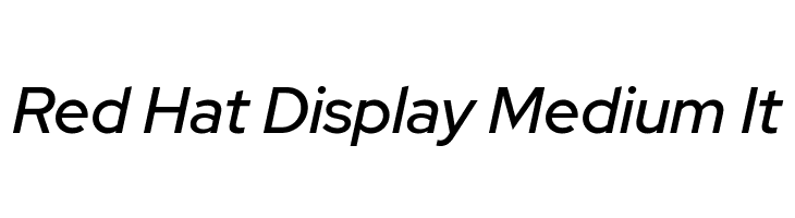 Red Hat Display Medium It  免费字体下载