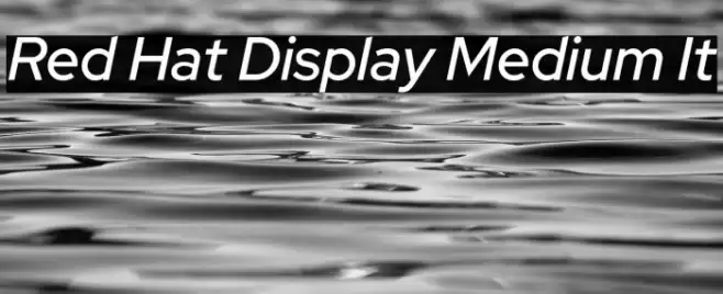 Red Hat Display Medium It Font examples