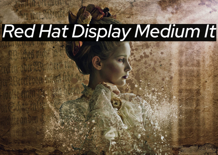 Red Hat Display Medium It Font examples
