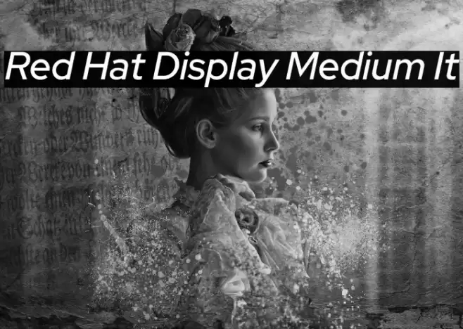 Red Hat Display Medium It Font examples