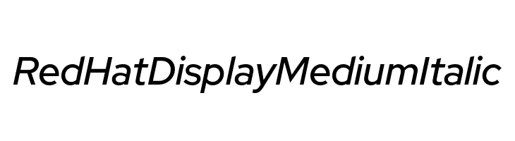 Red Hat Display Medium Italic  Скачать бесплатные шрифты