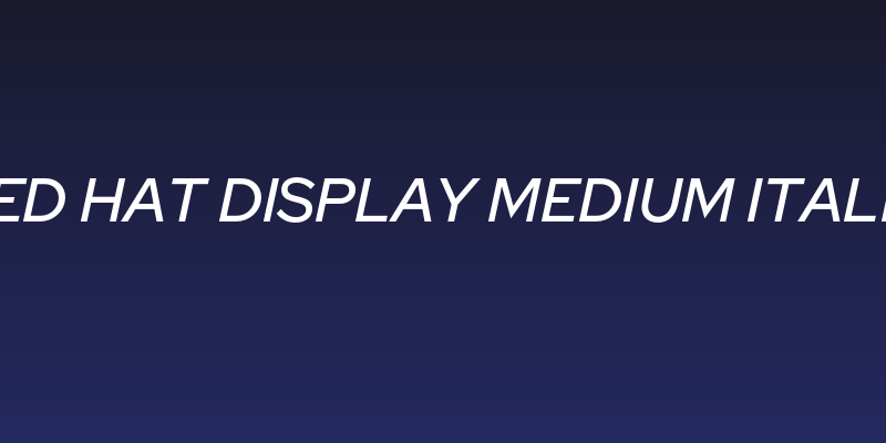 Red Hat Display Medium Italic Social Header