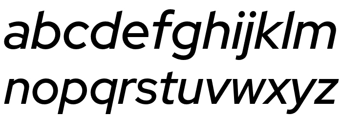 Red Hat Display Medium Italic Font LOWERCASE