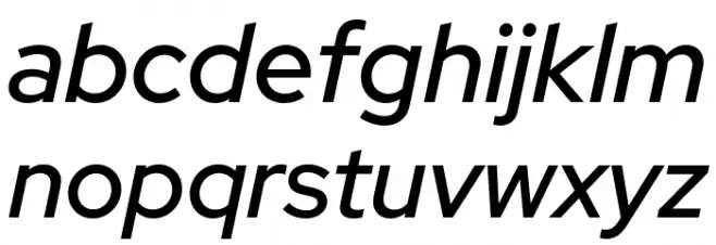 Red Hat Display Medium Italic 字体 小写