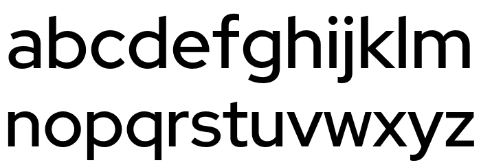 Red Hat Display Medium Font LOWERCASE
